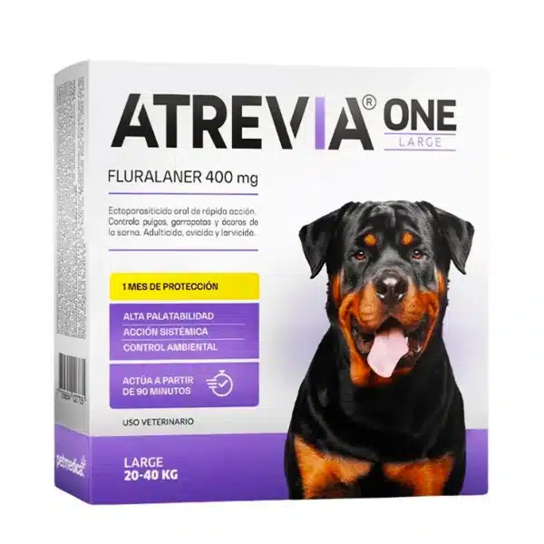 Antipulga Atrevia One 20 a 40 kg x 4 tabletas